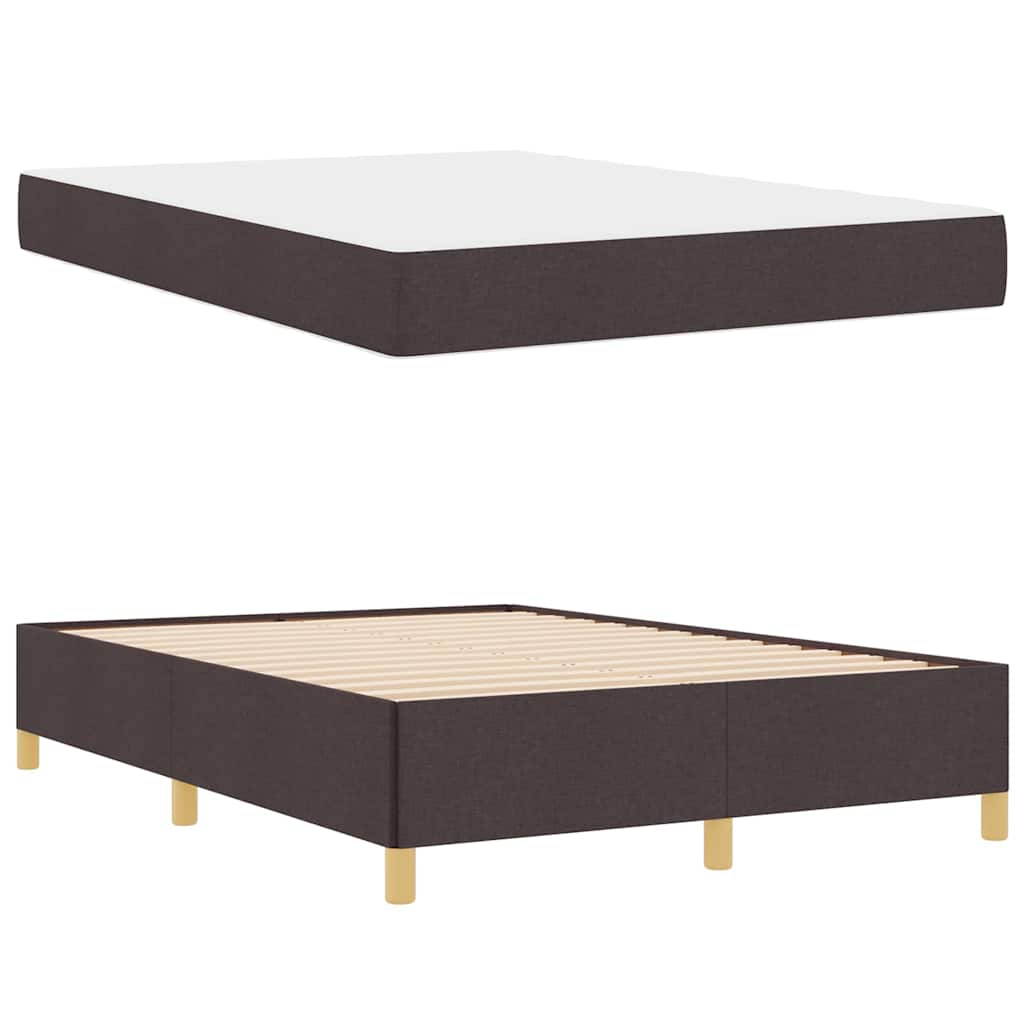 Struttura del letto Marrone Scuro 140 x 190 cm Tessuto | homemem39