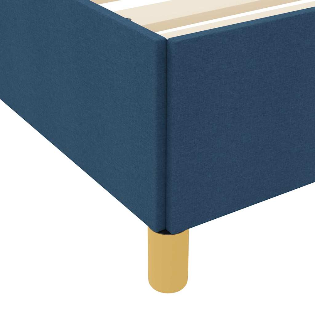 Struttura del letto con materasso Blu 140 x 190 cm Tessuto | homemem39