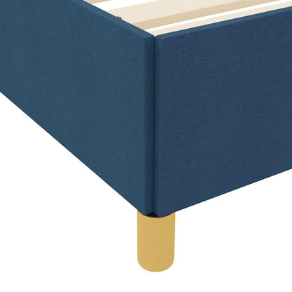 Struttura del letto con materasso Blu 140 x 190 cm Tessuto | homemem39
