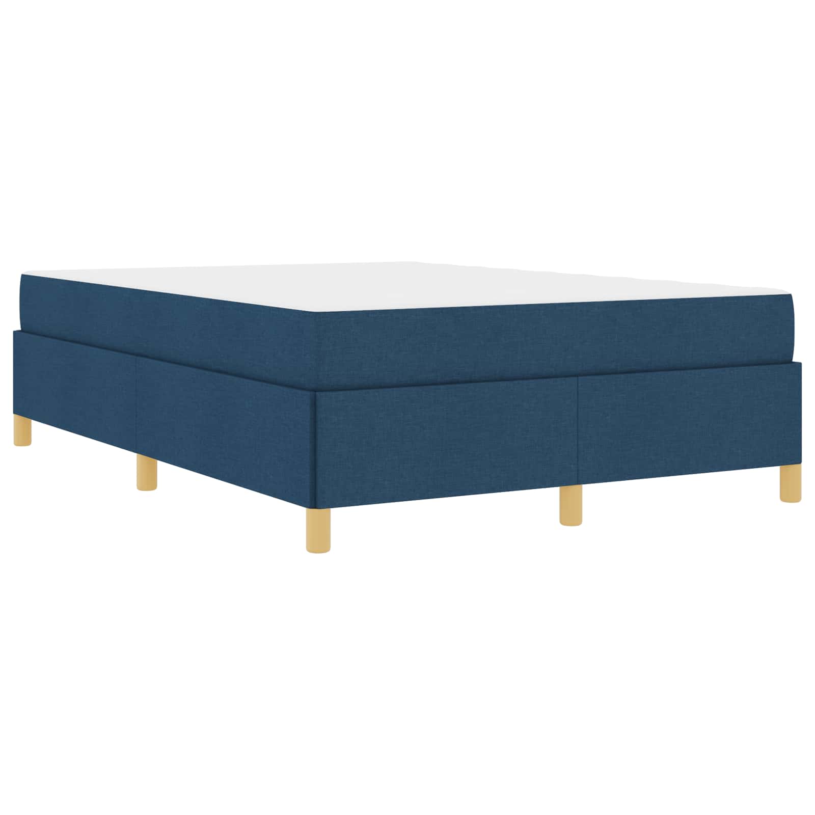 Struttura del letto con materasso Blu 140 x 190 cm Tessuto | homemem39