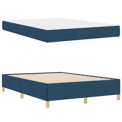 Struttura del letto con materasso Blu 140 x 190 cm Tessuto | homemem39