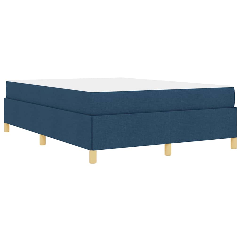 Struttura del letto con materasso Blu 140 x 190 cm Tessuto | homemem39