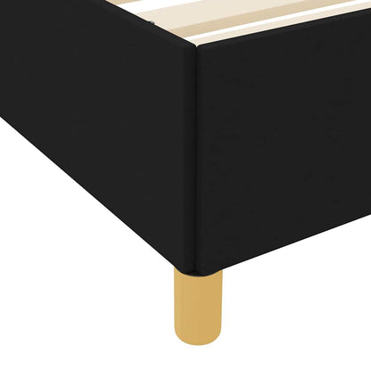Struttura del letto con materasso Nero 140 x 200 cm Tessuto | homemem39