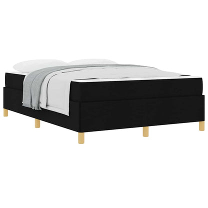 Letto a molle Nero e Bianco e Nero 140 x 200 cm Tessuto