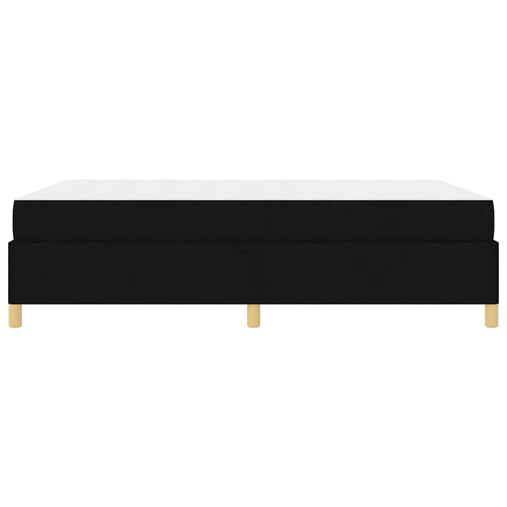 Letto a molle Nero e Bianco e Nero 140 x 200 cm Tessuto