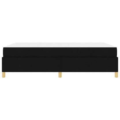 Letto a molle Nero e Bianco e Nero 140 x 200 cm Tessuto