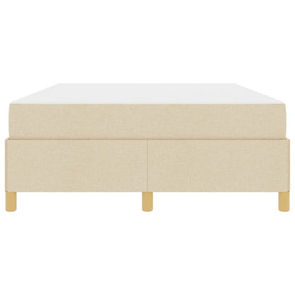 Letto a molle con materasso Crema e Bianco 140 x 200 cm Tessuto