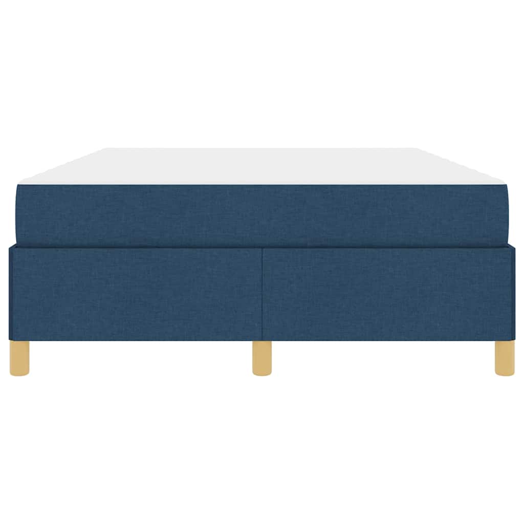 Letto a molle Blu e Blu Marino e Bianco 140 x 200 cm Tessuto - homemem39