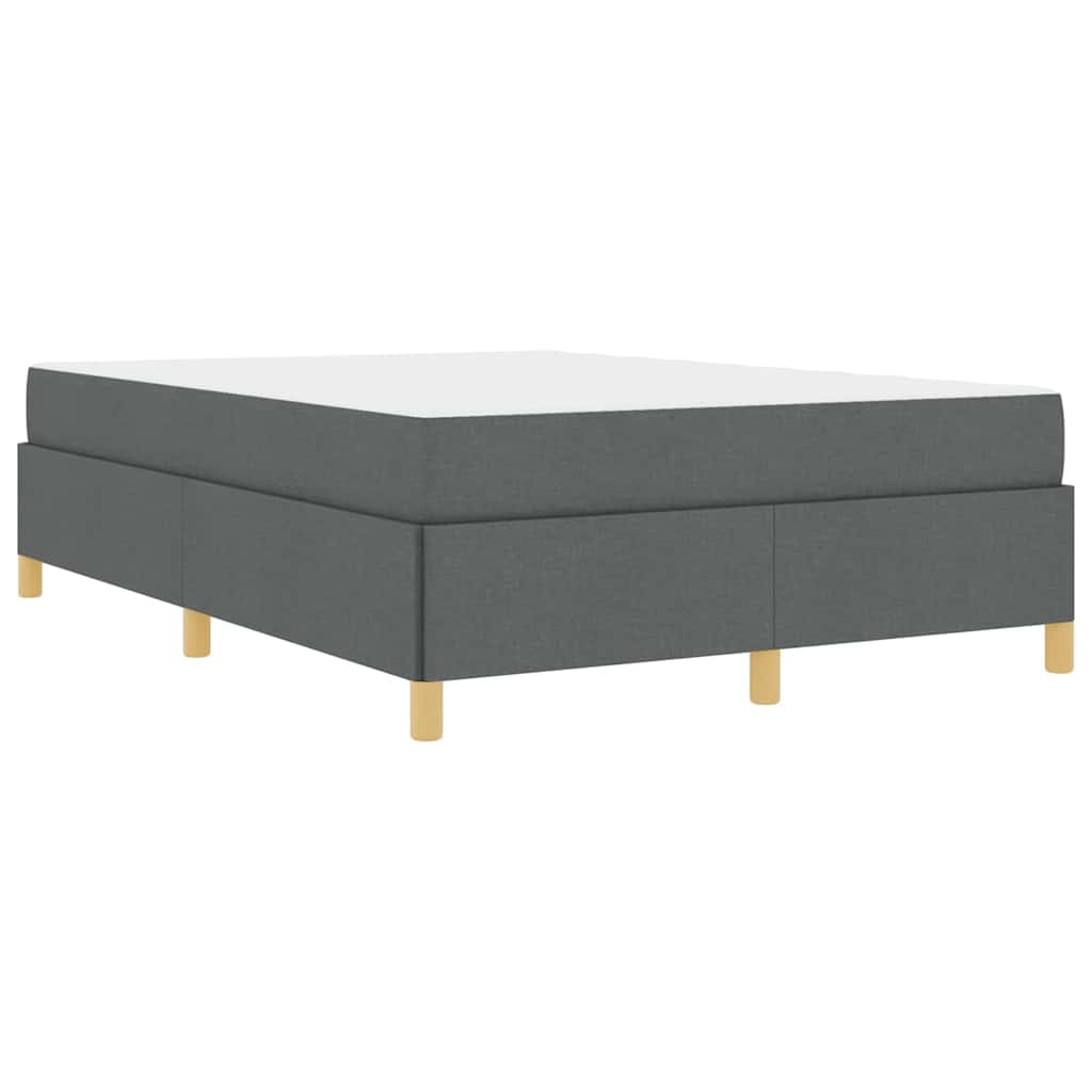 Letto a molle Grigio Scuro e Bianco 160 x 200 cm Tessuto - homemem39