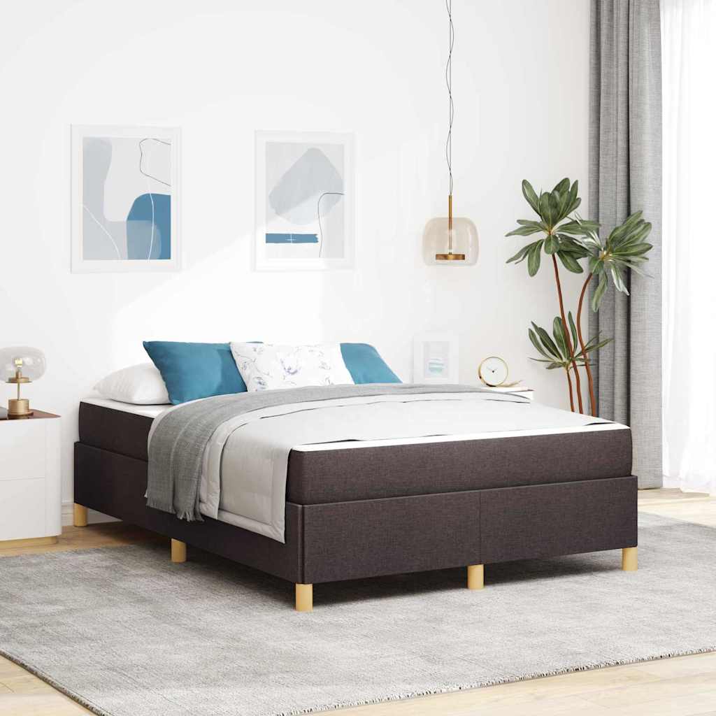Struttura del letto Marrone Scuro 160 x 200 cm Tessuto | homemem39