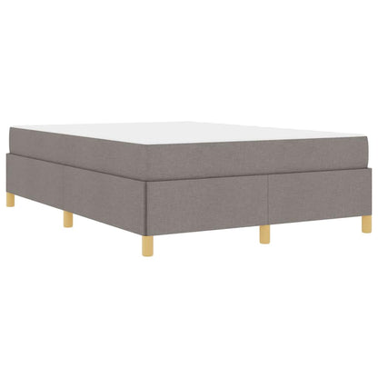 Letto a molle con materasso Taupe e bianco 160 x 200 cm Tessuto