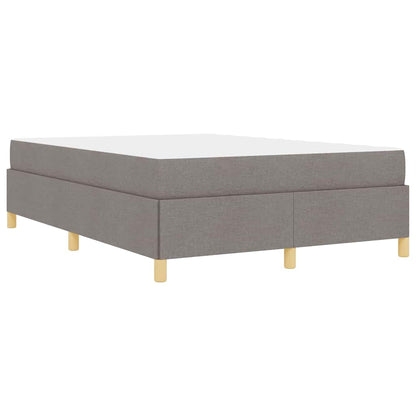 Letto a molle con materasso Taupe e bianco 160 x 200 cm Tessuto