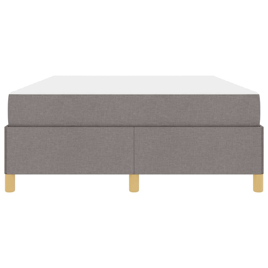 Letto a molle con materasso Taupe e bianco 160 x 200 cm Tessuto