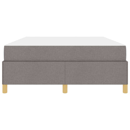 Letto a molle con materasso Taupe e bianco 160 x 200 cm Tessuto