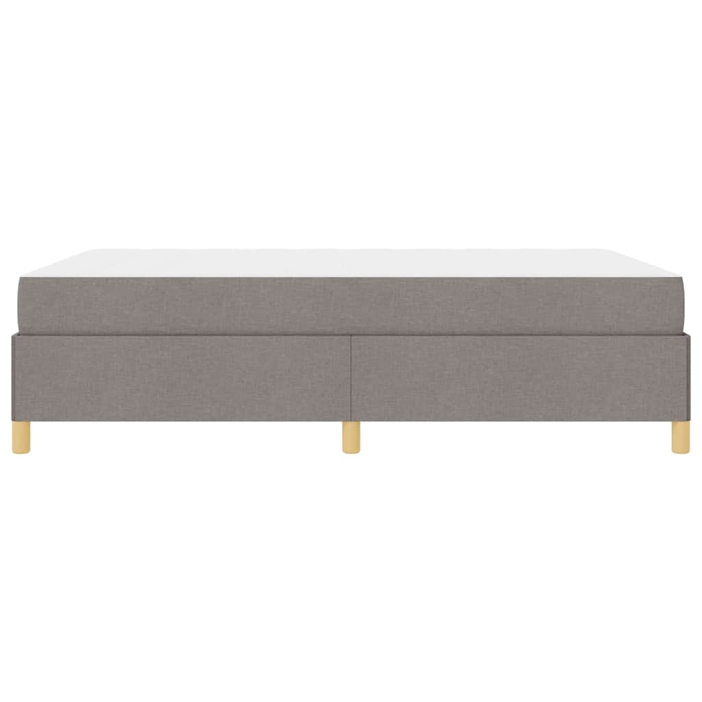 Letto a molle con materasso Taupe e bianco 160 x 200 cm Tessuto