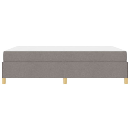 Letto a molle con materasso Taupe e bianco 160 x 200 cm Tessuto