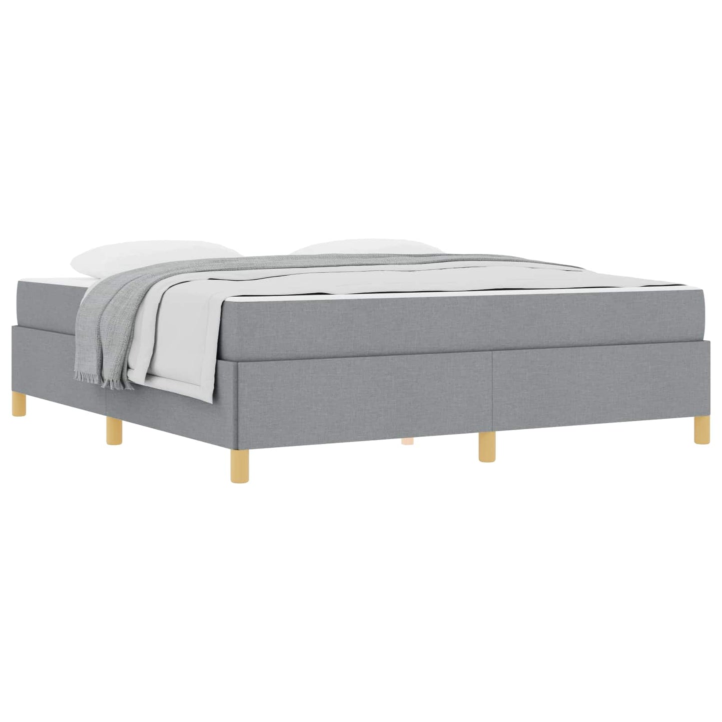 Struttura del letto Grigio chiaro 180 x 200 cm Tessuto