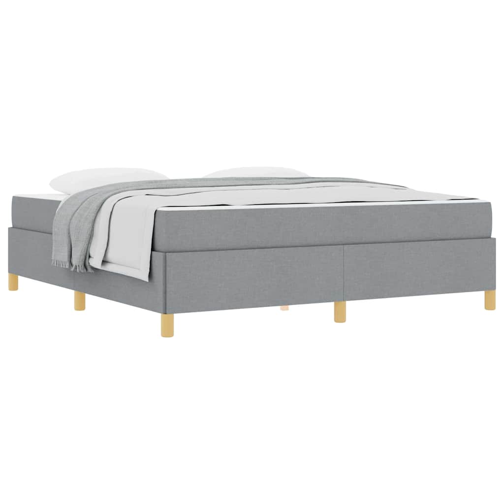 Letto a molle Grigio chiaro e Bianco 180 x 200 cm Tessuto - homemem39