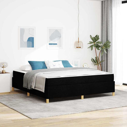 Letto a molle Nero e Bianco e Nero 180 x 200 cm Tessuto