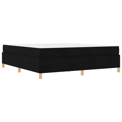 Letto a molle Nero e Bianco e Nero 180 x 200 cm Tessuto