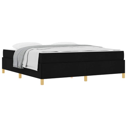 Struttura del letto con materasso Nero 180 x 200 cm Tessuto | homemem39