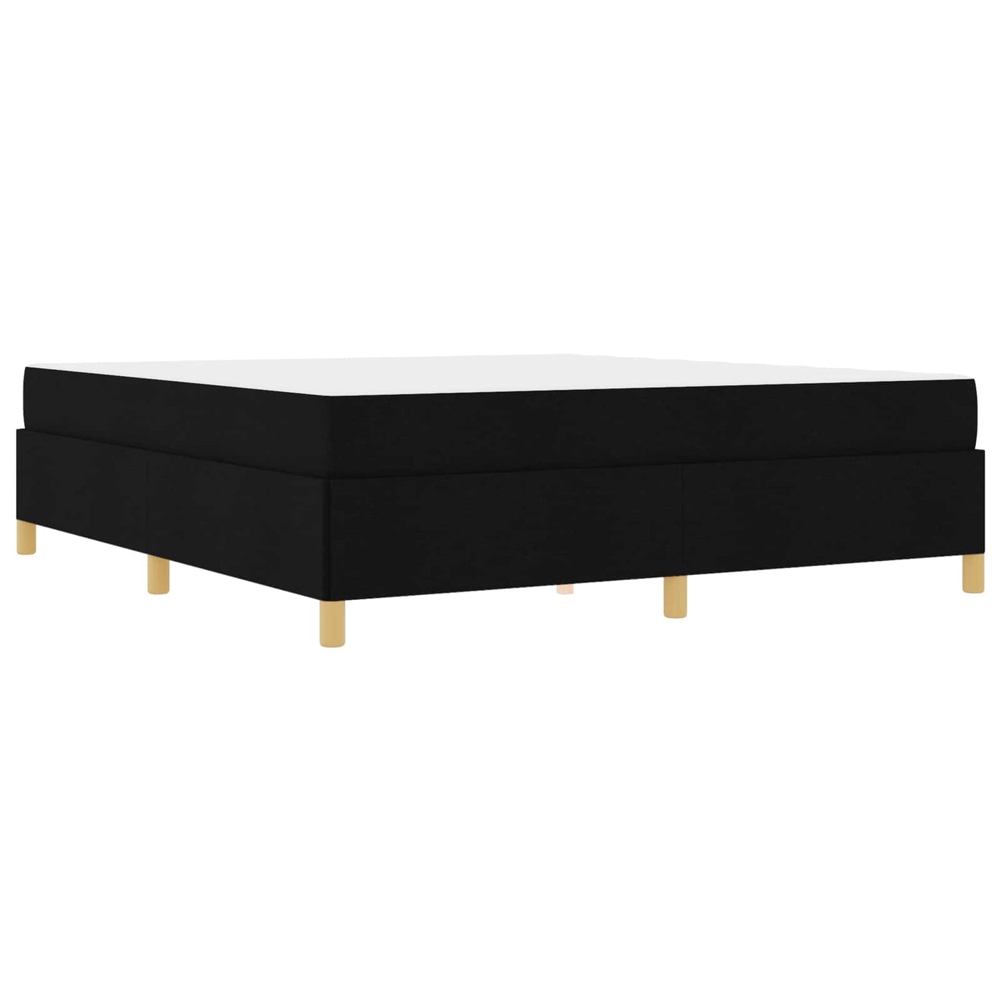 Struttura del letto con materasso Nero 180 x 200 cm Tessuto | homemem39