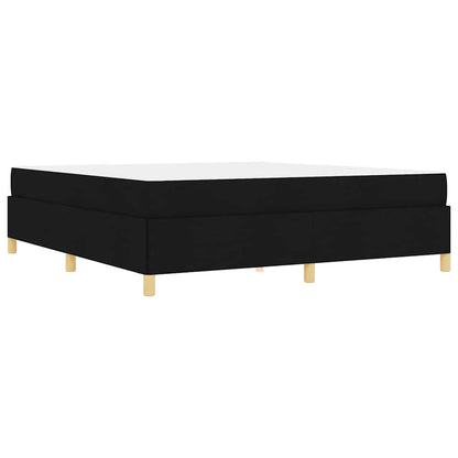 Letto a molle Nero e Bianco e Nero 180 x 200 cm Tessuto