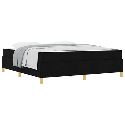 Letto a molle Nero e Bianco e Nero 180 x 200 cm Tessuto