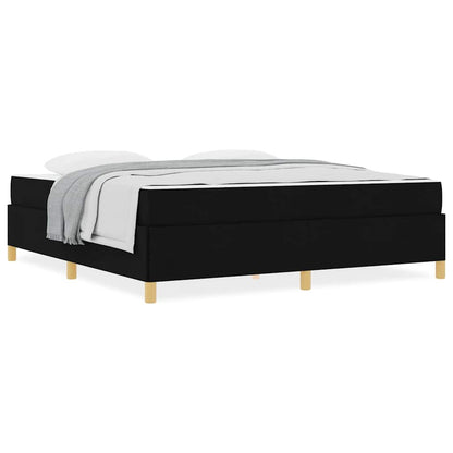 Letto a molle Nero e Bianco e Nero 180 x 200 cm Tessuto