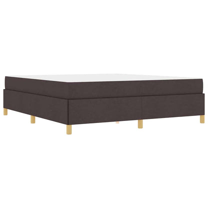 Letto a molle Marrone scuro e Bianco 180 x 200 cm Tessuto