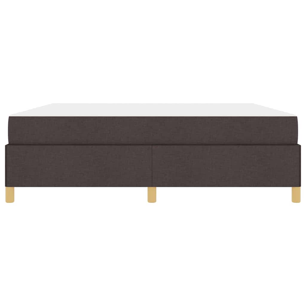 Letto a molle Marrone scuro e Bianco 180 x 200 cm Tessuto