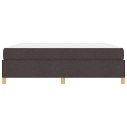 Letto a molle Marrone scuro e Bianco 180 x 200 cm Tessuto