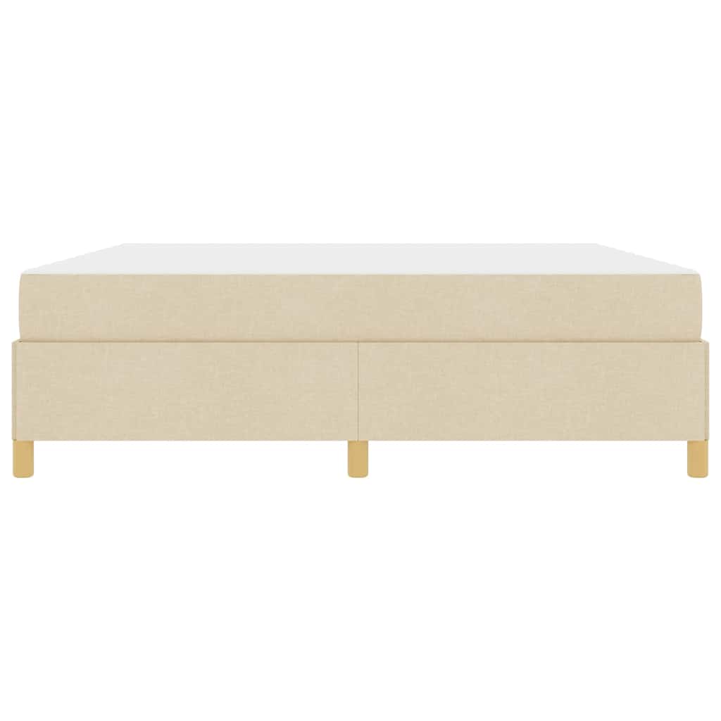 Letto a molle Crema e Beige e Bianco 180 x 200 cm Tessuto