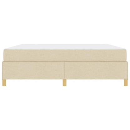 Letto a molle Crema e Beige e Bianco 180 x 200 cm Tessuto