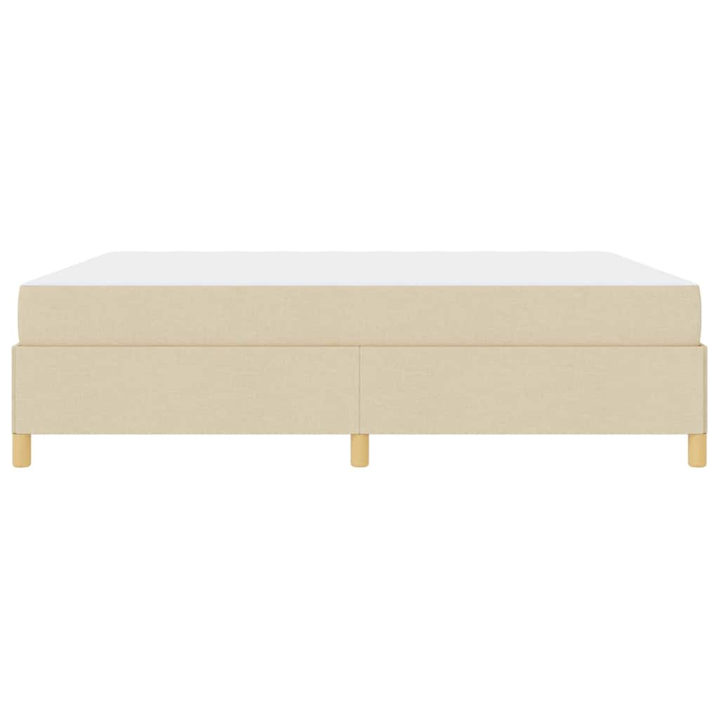 Letto a molle Crema e Beige e Bianco 180 x 200 cm Tessuto