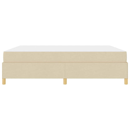Letto a molle Crema e Beige e Bianco 180 x 200 cm Tessuto