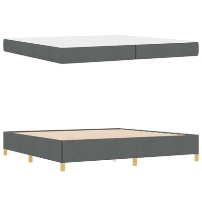 Struttura del letto Grigio scuro 200 x 200 cm Tessuto