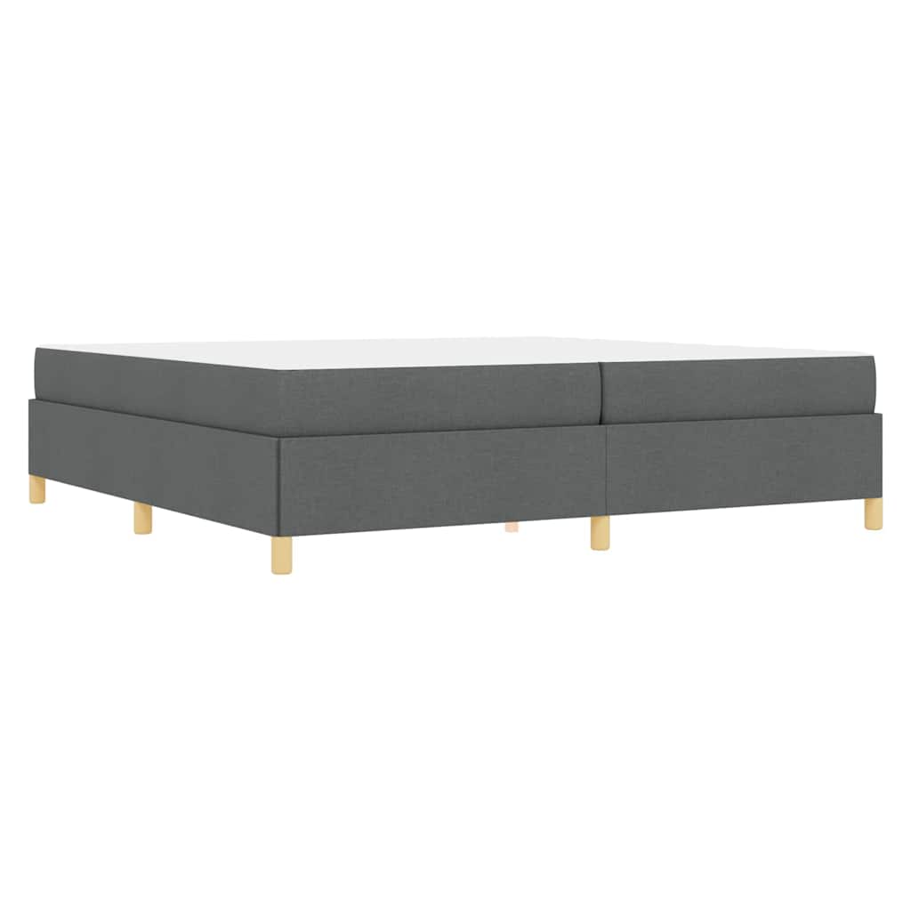 Letto a molle con materasso Grigio scuro 200 x 200 cm Tessuto - homemem39