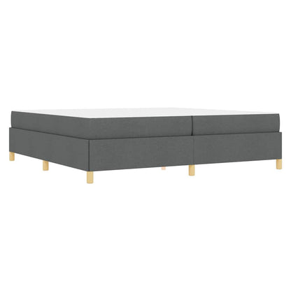 Letto a molle con materasso Grigio scuro 200 x 200 cm Tessuto - homemem39