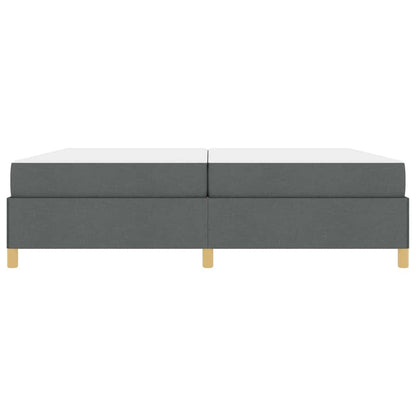 Letto a molle con materasso Grigio scuro 200 x 200 cm Tessuto - homemem39