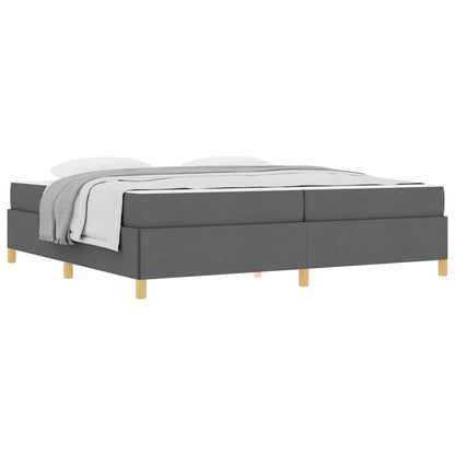 Letto a molle con materasso Grigio scuro 200 x 200 cm Tessuto - homemem39