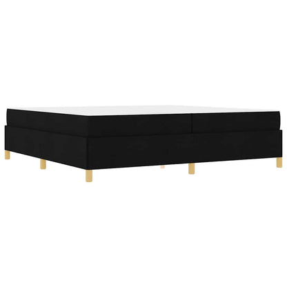 Letto a molle Nero e Bianco e Nero 200 x 200 cm Tessuto