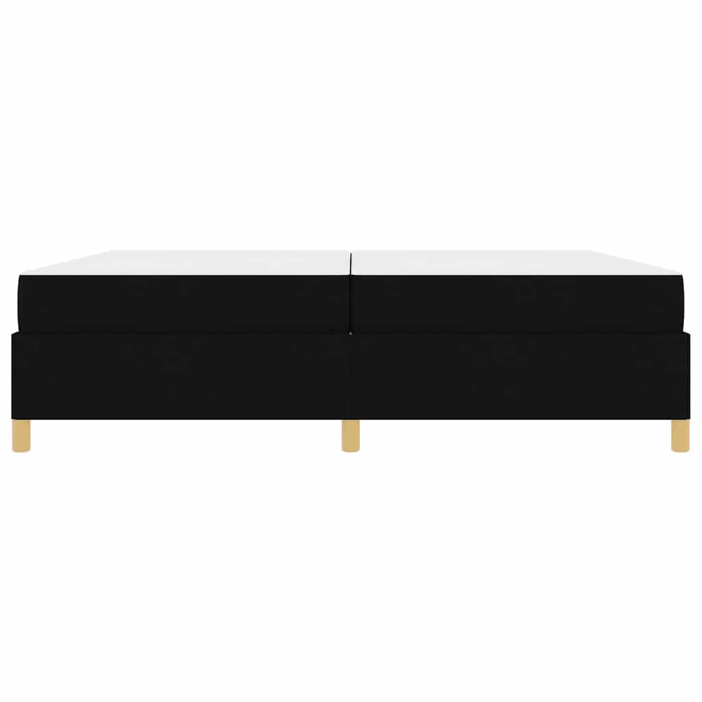 Letto a molle Nero e Bianco e Nero 200 x 200 cm Tessuto