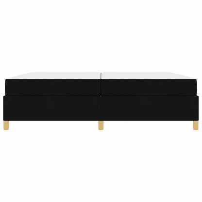Letto a molle Nero e Bianco e Nero 200 x 200 cm Tessuto