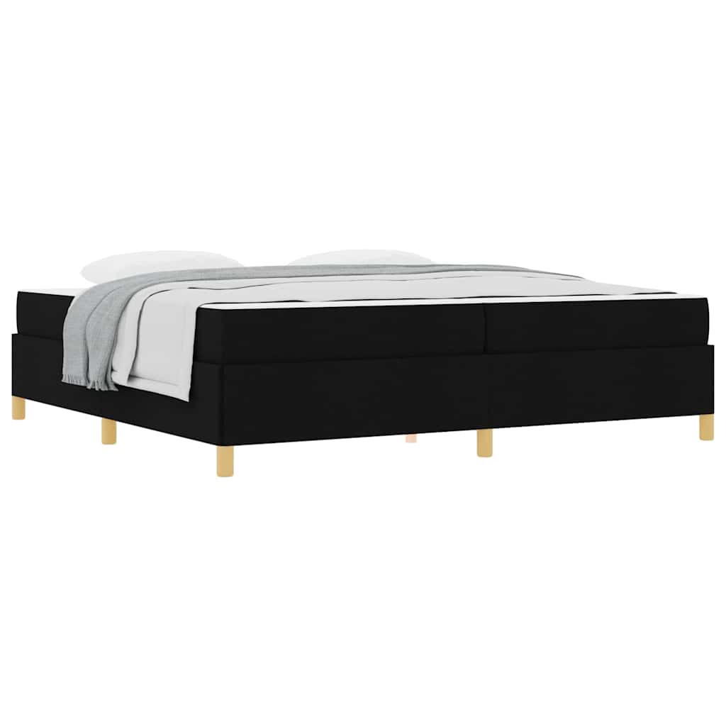 Letto a molle Nero e Bianco e Nero 200 x 200 cm Tessuto - homemem39