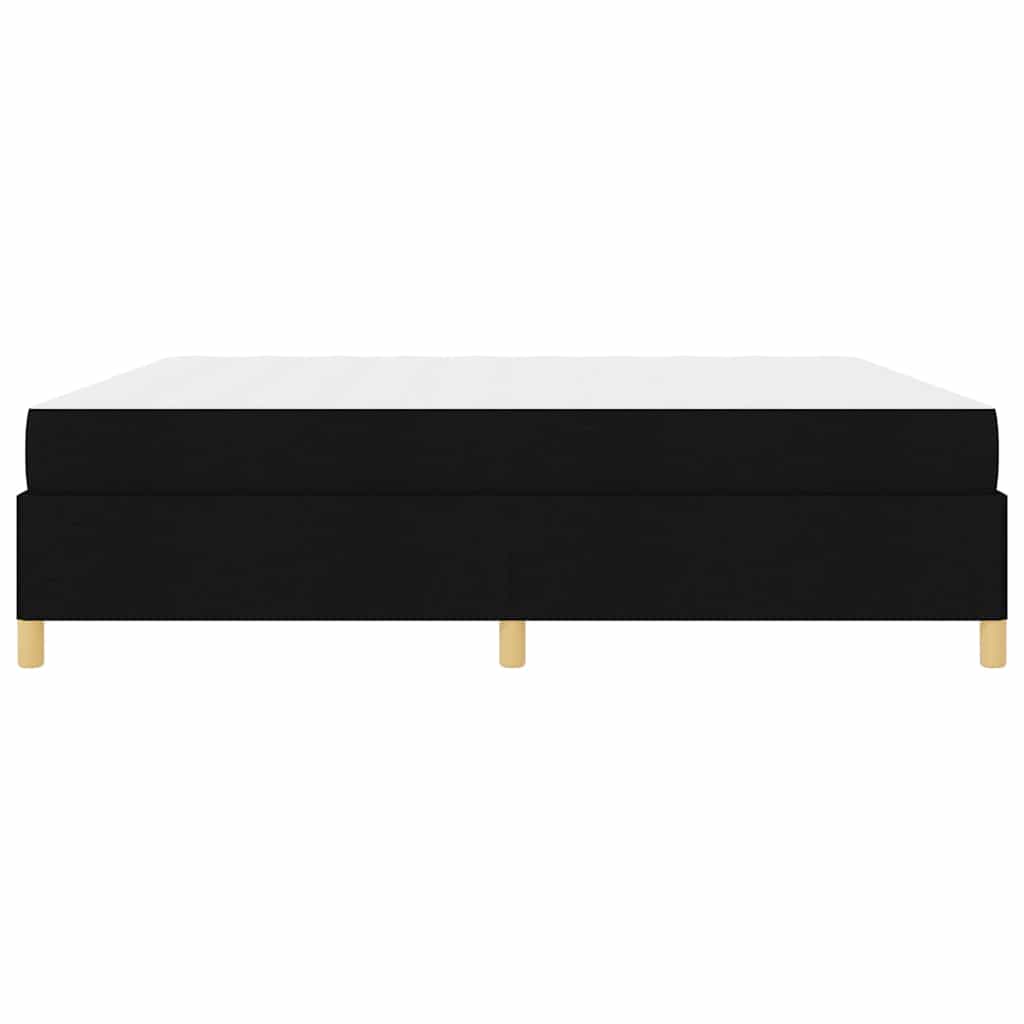 Letto a molle Nero e Bianco e Nero 200 x 200 cm Tessuto