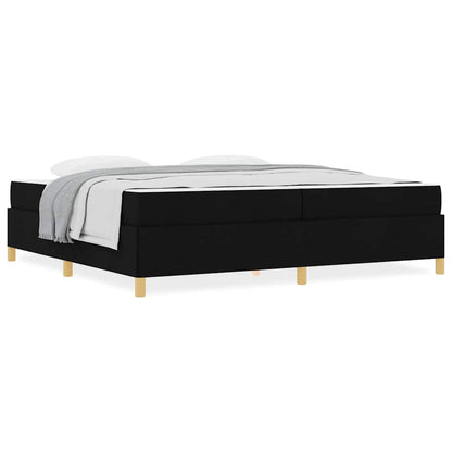 Letto a molle Nero e Bianco e Nero 200 x 200 cm Tessuto