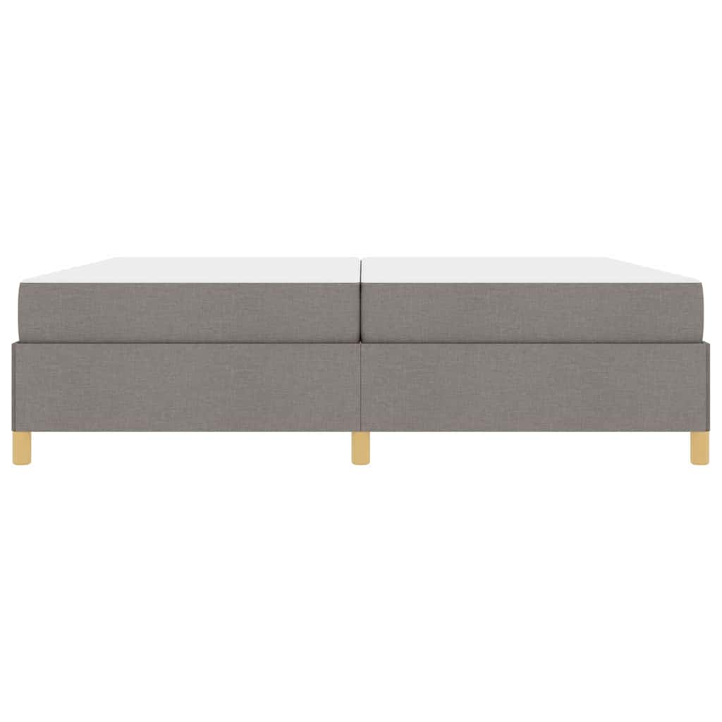 Letto a molle con materasso Taupe e bianco 200 x 200 cm Tessuto - homemem39