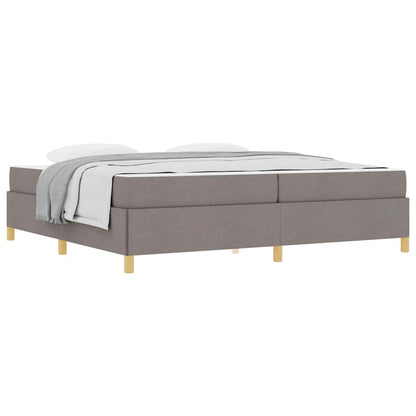 Letto a molle con materasso Taupe e bianco 200 x 200 cm Tessuto - homemem39