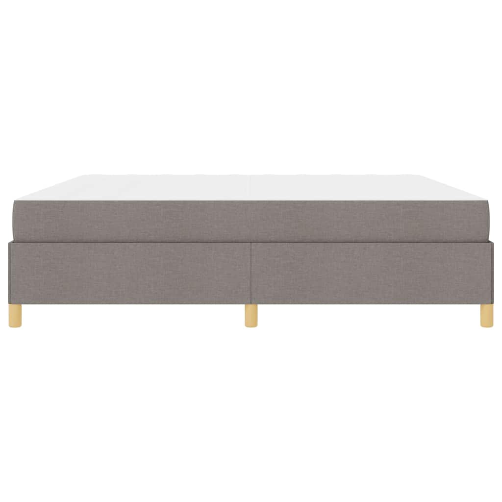 Letto a molle con materasso Taupe e bianco 200 x 200 cm Tessuto - homemem39